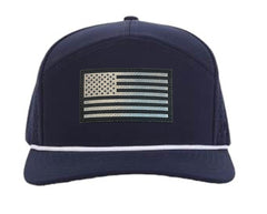 Navy American Flag Tradesman Waterproof Hat