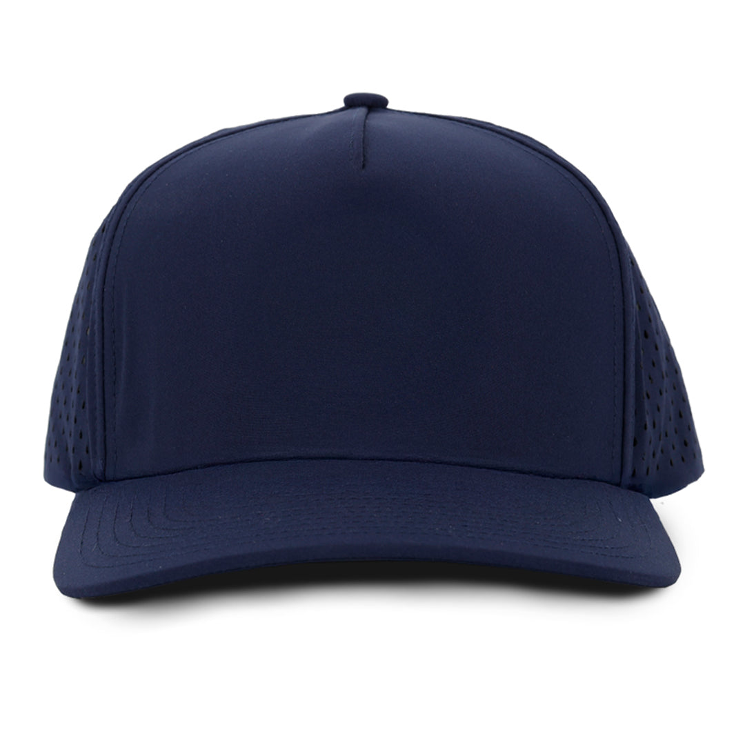 Navy stealth signature baseball cap 5 panel waterproof and sweat proof Six Hats Supply