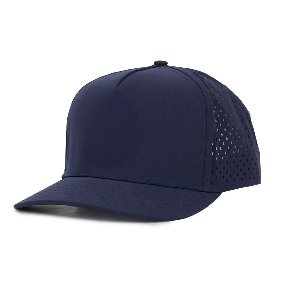 Navy stealth signature 5 panel cap waterproof and sweat proof Six Hats Supply