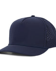 Navy stealth signature 5 panel cap waterproof and sweat proof Six Hats Supply