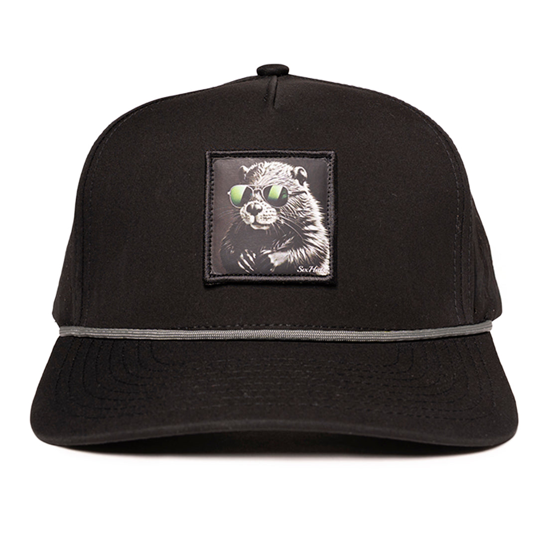 Signature_Black_beaver_full_colour_fabric_patch_Six_hats_Supply
