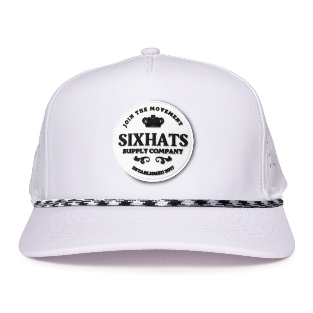 Signature White Crown rubber patch waterproof hat sweat Six hats Supply
