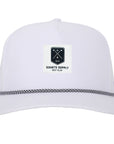 White Golf Patch Signature Tee Holder Hat W/ Magnetic Ball Marker