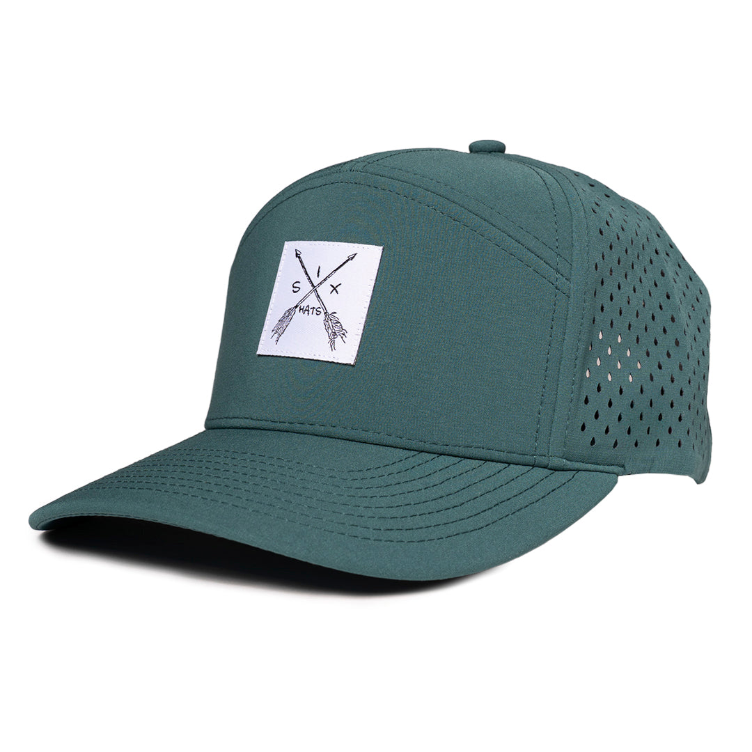 Teal_tradesman_arrow_patch_six_hats_supply_waterproof