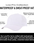The Links White Low Pro Waterproof Hat