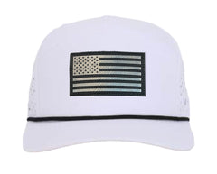 White American Flag Tradesman Waterproof Hat