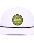 White_Tradesman_with_black_rope_Talk_Birdie_to_me_chenille_patch_waterproof_sweat_proof_caps