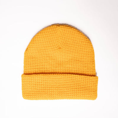 Mustard Yellow Waffle Beanie