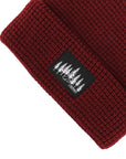 Burgundy Explorer Waffle Beanie