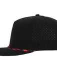 Black & Red Golf Patch Signature Tee Holder Hat W/ Magnetic Ball Marker