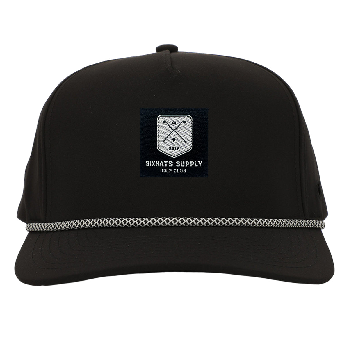Black Golf Patch Signature Tee Holder Hat W/ Magnetic Ball Marker - 56CM  (Small / Medium)