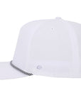 White W/ Black Golf Patch Signature Tee Holder Hat W/ Magnetic Ball Marker