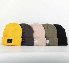 Yellow Folding Beanie