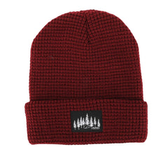 Burgundy Explorer Waffle Beanie