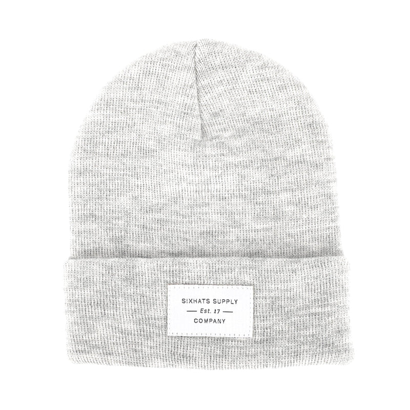 Heather Grey Folding Beanie