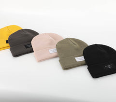 Beige Folding Beanie