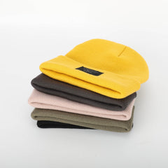 Yellow Folding Beanie